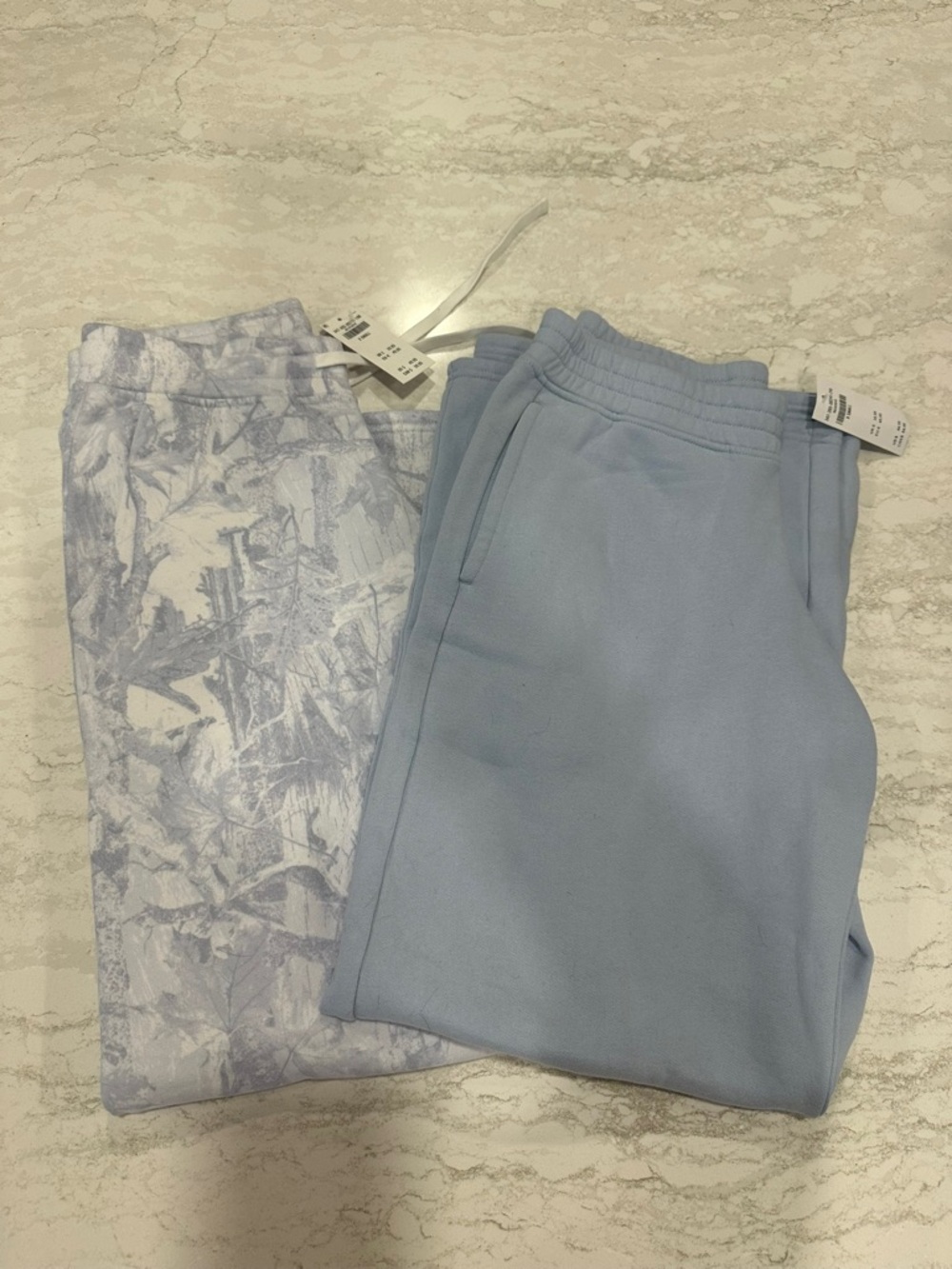 Hollister Light Blue & Patterned Blue Wide Leg Pants